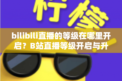 bilibili直播的等级在哪里开启？B站直播等级开启与升级完整指南