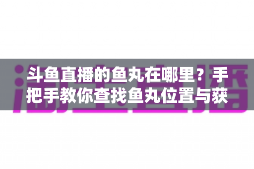 斗鱼直播的鱼丸在哪里？手把手教你查找鱼丸位置与获取使用全攻略