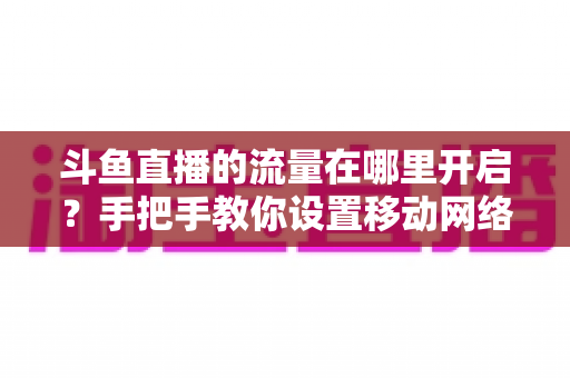 斗鱼直播的流量在哪里开启?手把手教你设置移动网络播放与实用省流攻略 斗鱼直播的流量在哪里开启?手把手教你设置移动网络播放与实用省流攻略