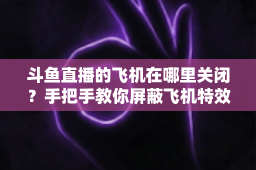 斗鱼直播的飞机在哪里关闭？手把手教你屏蔽飞机特效的完整实用教程