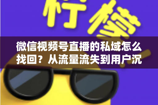 微信视频号直播的私域怎么找回？从流量流失到用户沉淀的全链路解决方案