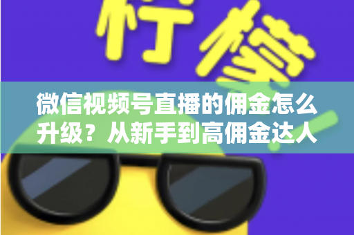 微信视频号直播的佣金怎么升级?从新手到高佣金达人的完整进阶指南 微信视频号直播的佣金怎么升级?从新手到高佣金达人的完整进阶指南