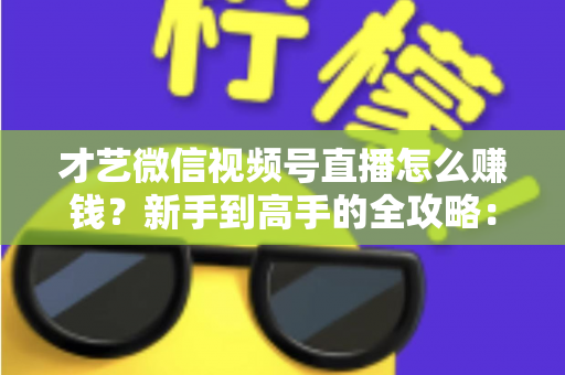 才艺微信视频号直播怎么赚钱?新手到高手的全攻略:解锁六大变现方式与实战技巧 才艺微信视频号直播怎么赚钱?新手到高手的全攻略:解锁六大变现方式与实战技巧