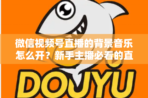 微信视频号直播的背景音乐怎么开？新手主播必看的直播配乐实操全攻略