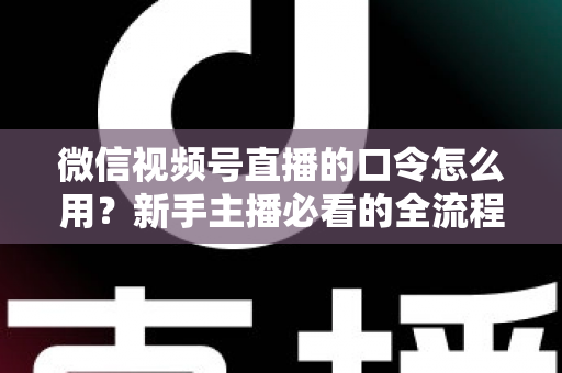 微信视频号直播的口令怎么用?新手主播必看的全流程实操指南与互动技巧详解 微信视频号直播的口令怎么用?新手主播必看的全流程实操指南与互动技巧详解
