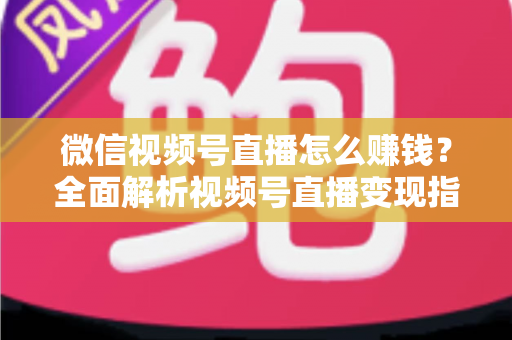 微信视频号直播怎么赚钱?全面解析视频号直播变现指南与实战技巧 微信视频号直播怎么赚钱?全面解析视频号直播变现指南与实战技巧