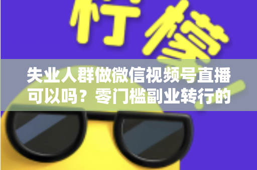 失业人群做微信视频号直播可以吗?零门槛副业转行的真实答案与实操指南 失业人群做微信视频号直播可以吗?零门槛副业转行的真实答案与实操指南