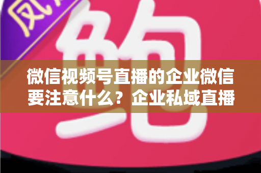 微信视频号直播的企业微信要注意什么？企业私域直播运营全攻略与避坑指南