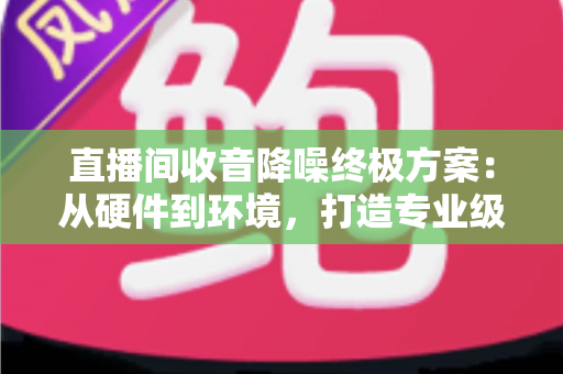 直播间收音降噪终极方案：从硬件到环境，打造专业级纯净人声的全流程攻略