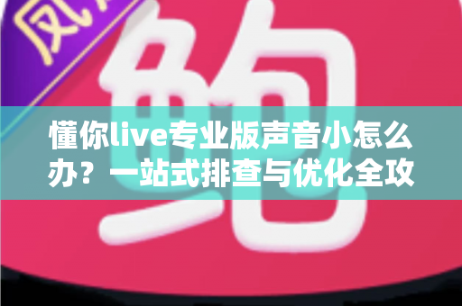 懂你live专业版声音小怎么办？一站式排查与优化全攻略